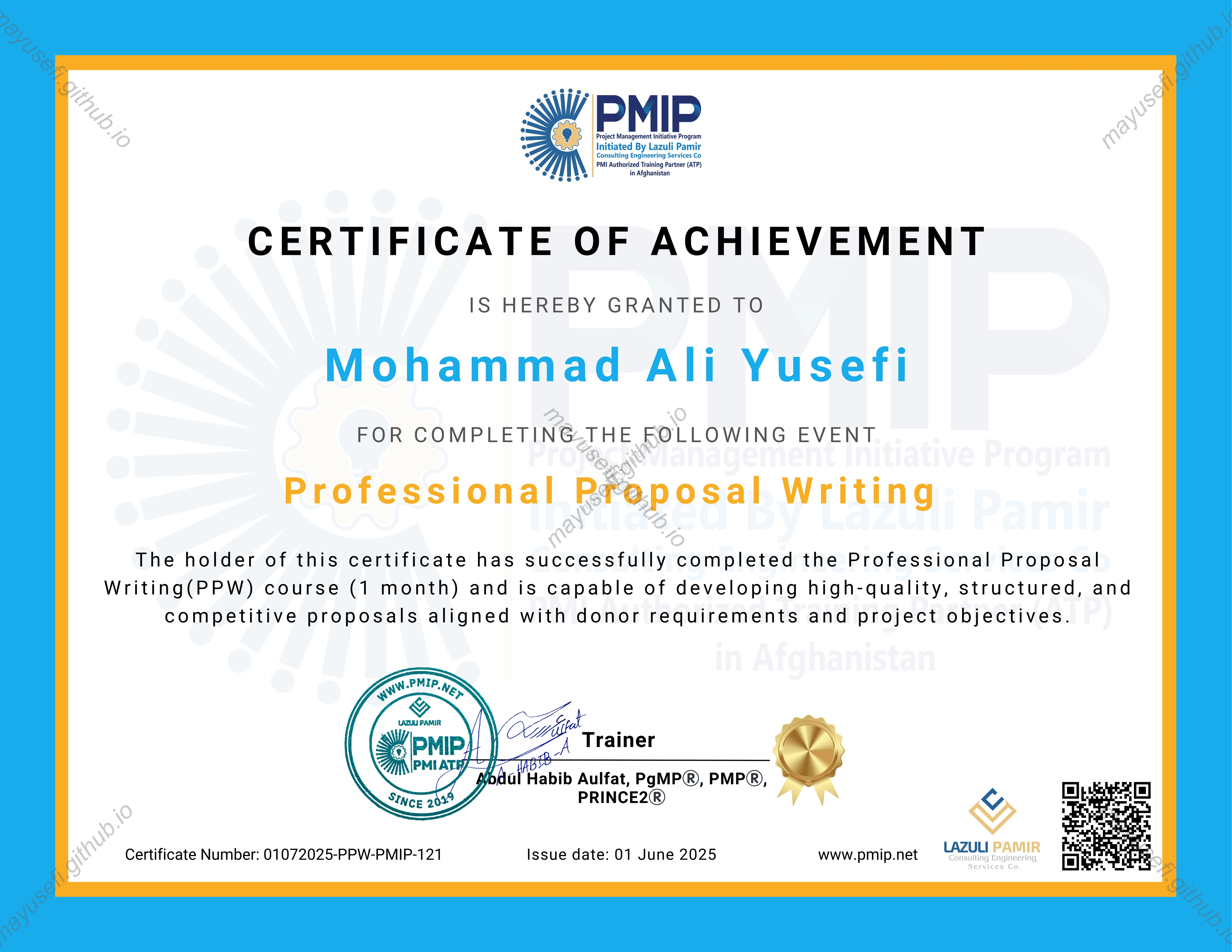 Proposal Writing Certificate